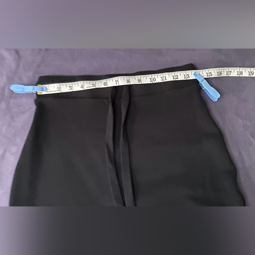Frank & Eileen DONEGAL Unforgettable Tie Waist Skirt TRIPLE FLEECE Size: M Black - Picture 14 of 16